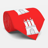 Vlag van Hamburg stropdas (Opgerold)