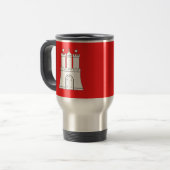 Vlag van Hamburg Travel Mug Reisbeker (Voorkant links)