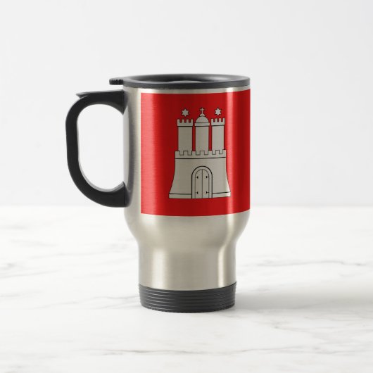 Vlag van Hamburg Travel Mug Reisbeker (Links)