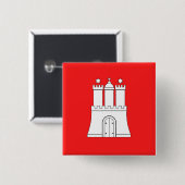 Vlag van Hamburgse Button (Voorkant /achterkant)