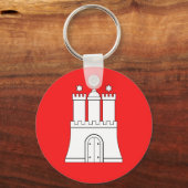 Vlag van Hamburgse Sleutelhanger (Voorkant)