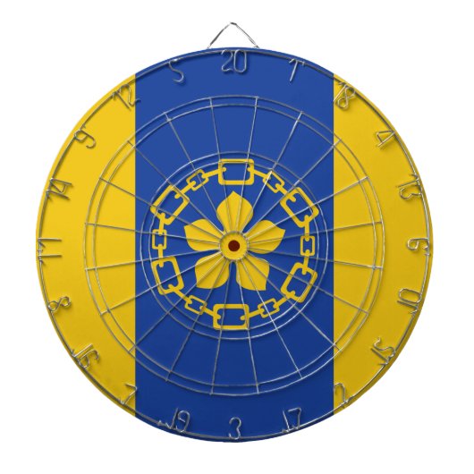 Vlag van Hamilton (Ontario, Canada) Dartbord (Voorkant)