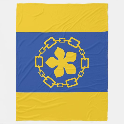 Vlag van Hamilton (Ontario, Canada) Fleece Deken (Voorkant)