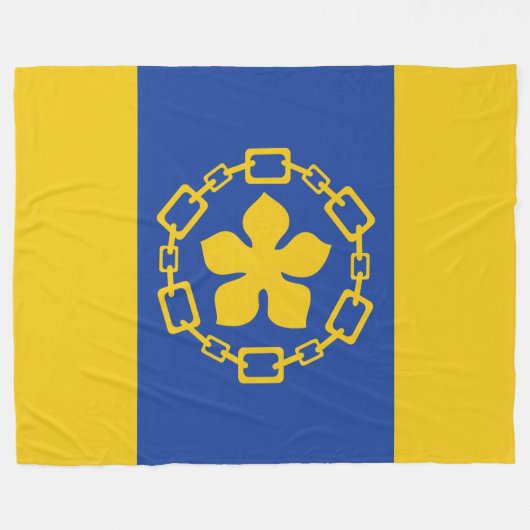 Vlag van Hamilton (Ontario, Canada) Fleece Deken (Voorkant (Horizontaal))