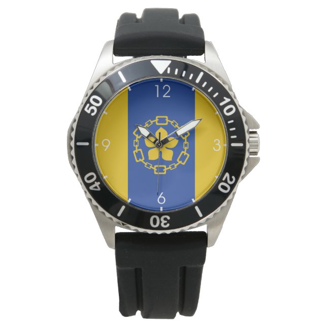 Vlag van Hamilton (Ontario, Canada) Horloge (Voorkant)