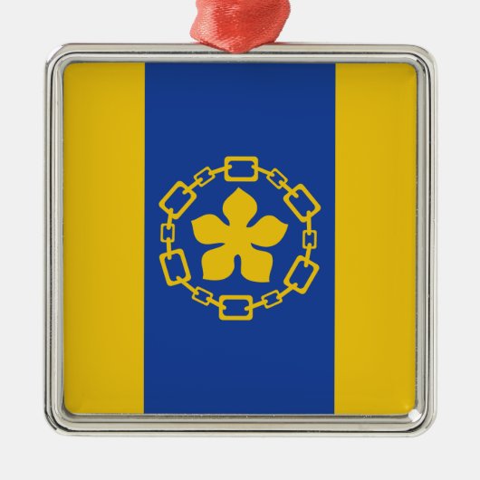 Vlag van Hamilton (Ontario, Canada) Metalen Ornament (Voorkant)