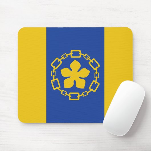 Vlag van Hamilton (Ontario, Canada) Muismat (Met muis)