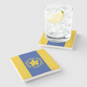 Vlag van Hamilton (Ontario, Canada) Stenen Onderzetter (Zijkant)