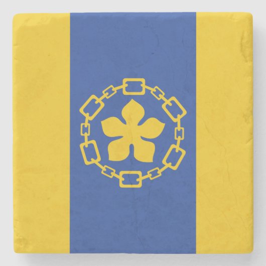 Vlag van Hamilton (Ontario, Canada) Stenen Onderzetter (Voorkant)