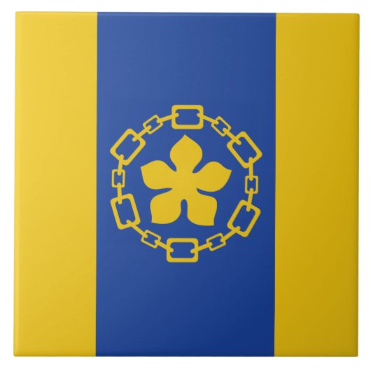 Vlag van Hamilton (Ontario, Canada) Tegeltje (Voorkant)