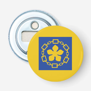 Vlag van Hamilton, Ontario Flesopener Button Flesopener