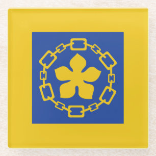 Vlag van Hamilton, Ontario Glass Onderzetter Glazen Onderzetter