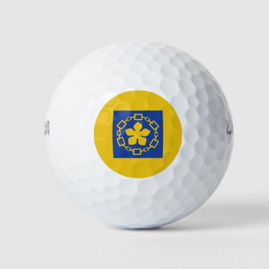 Vlag van Hamilton, Ontario Golf Balls Golfballen (Voorkant)