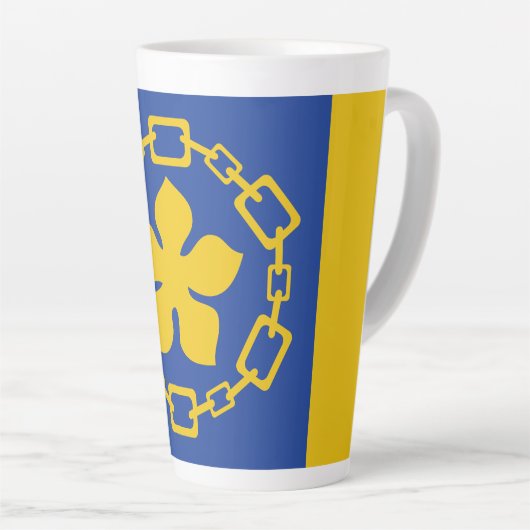 Vlag van Hamilton, Ontario Latte Mok (Rechterhoek)