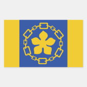 Vlag van Hamilton, Ontario Rechthoekige Sticker (Voorkant)