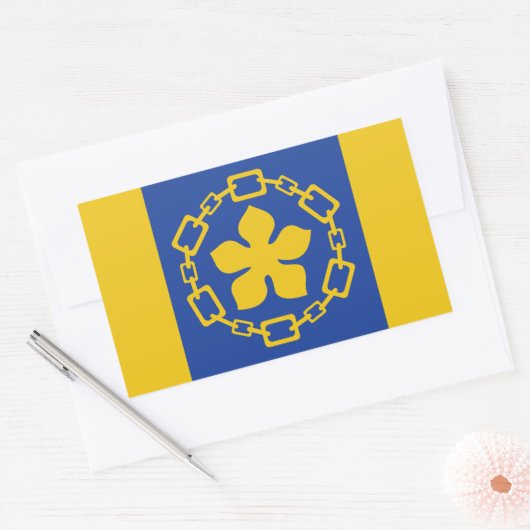 Vlag van Hamilton, Ontario Rechthoekige Sticker (Envelop)