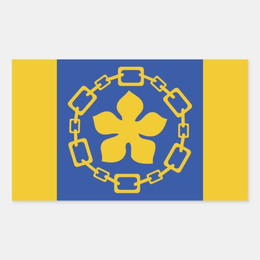 Vlag van Hamilton, Ontario rechthoekige sticker (Voorkant)
