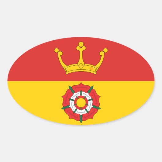 Vlag van Hampshire County, Engeland (UK) Ovale Sticker (Voorkant)