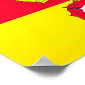 Vlag van Hampshire County, Engeland (UK) Poster (Hoek)