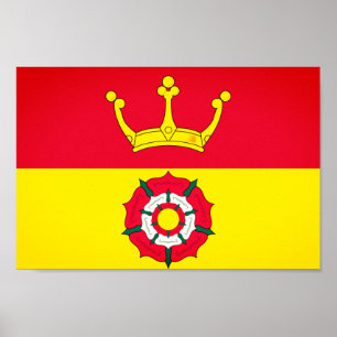 Vlag van Hampshire County, Engeland (UK) Poster