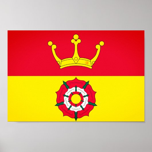 Vlag van Hampshire County, Engeland (UK) Poster (Voorkant)