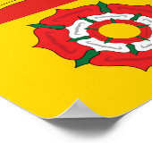 Vlag van Hampshire (VK) Poster (Hoek)