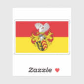 Vlag van Hanau, Duitsland Sticker (Vel)