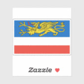 Vlag van Hansestadt Rostock, Duitsland Sticker (Vel)