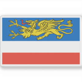 Vlag van Hansestadt Rostock, Duitsland Sticker