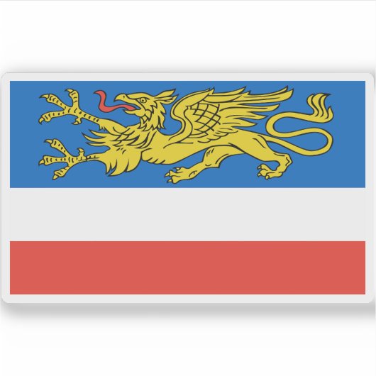 Vlag van Hansestadt Rostock, Duitsland Sticker (Voorkant)