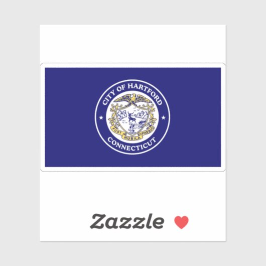 Vlag van Hartford, Connecticut Sticker (Vel)