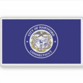 Vlag van Hartford, Connecticut Sticker (Voorkant)
