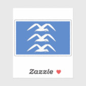 Vlag van Haugesund Sticker (Vel)