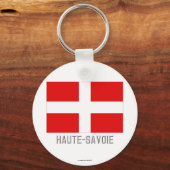 vlag van Haute-Savoie met naam Sleutelhanger (Voorkant)