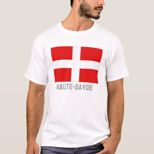 vlag van Haute-Savoie met naam T-shirt (Voorkant)