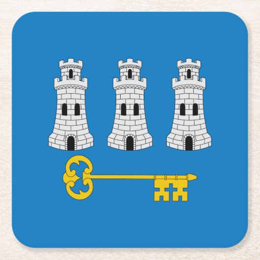 Vlag van Havana, Cuba Kartonnen Onderzetters (Voorkant)