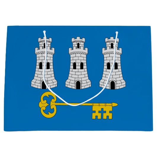 Vlag van Havana, Cuba Large Gift Bag Groot Cadeauzakje (Voorkant)