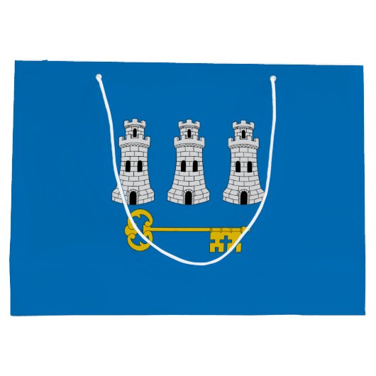 Vlag van Havana, Cuba Large Gift Bag Groot Cadeauzakje (Achterkant)