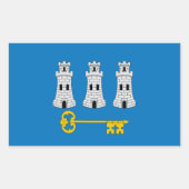 Vlag van Havana, Cubaanse rechthoekige sticker (Voorkant)