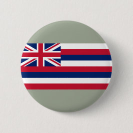 Vlag van Hawaï (staat in de VS) Ronde Button 5,7 Cm