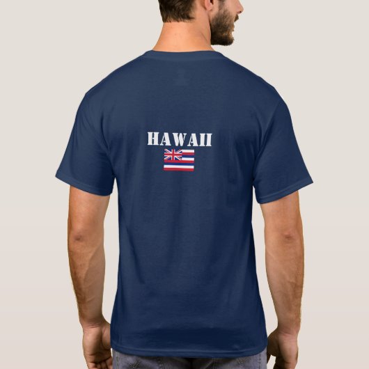 Vlag van Hawaï Vlag van Hawaï T-shirt (Achterkant)