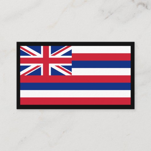 Vlag van Hawaï Vlag van Hawaï Visitekaartje (Voorkant)