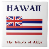 Vlag van Hawaii en motto Tegeltje (Voorkant)