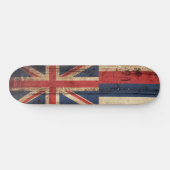 Vlag van Hawaii op oude houten korrels Skateboard (Horizontaal)