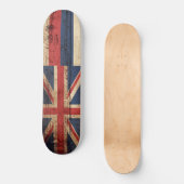 Vlag van Hawaii op oude houten korrels Skateboard (Voorkant)