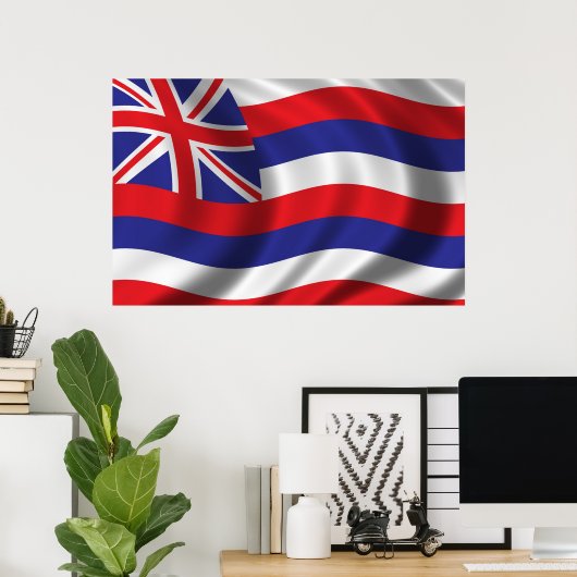 Vlag van Hawaii Poster (Thuiskantoor)