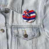 Vlag van Hawaii Ronde Button 5,7 Cm (In situ)