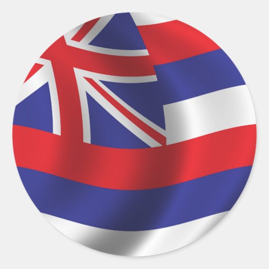 Vlag van Hawaii Ronde Sticker (Voorkant)