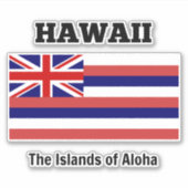 Vlag van Hawaii Sticker (Voorkant)