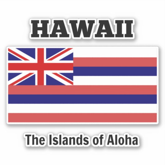 Vlag van Hawaii Sticker (Voorkant)